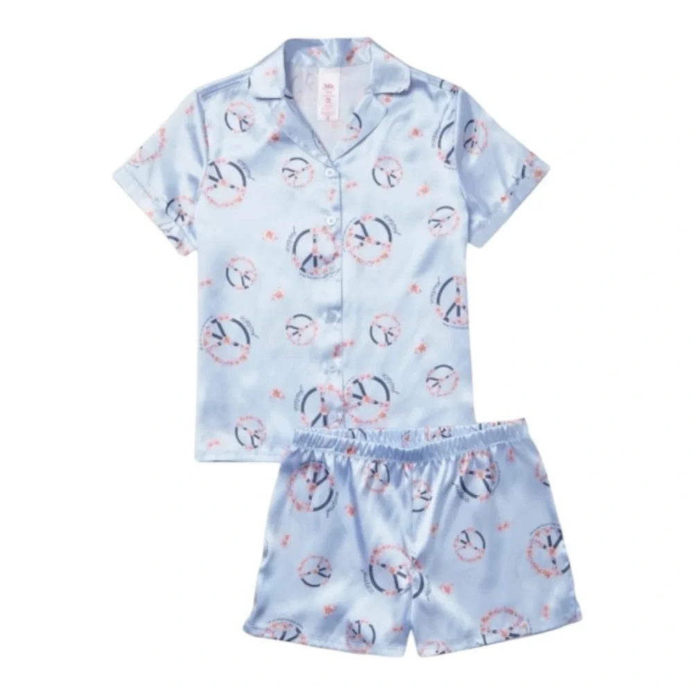 JUSTICE-GIRLS TWO PIECE PAJAMA SET-XS 5-6